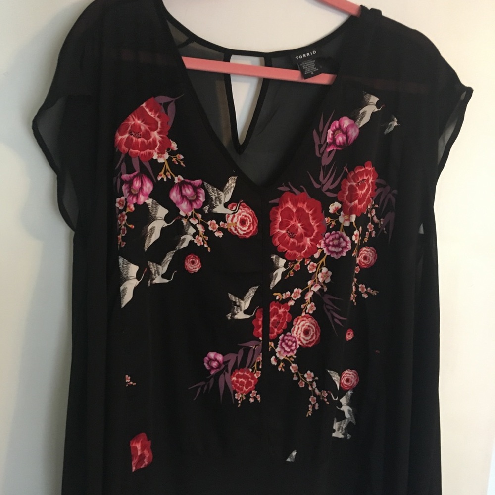 Torrid Black top plus sz 0